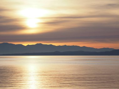 Ogden Point Breakwater gün batımı, Victoria BC