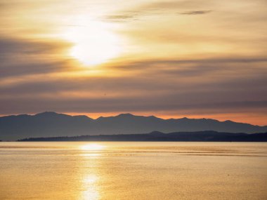 Ogden Point Breakwater gün batımı, Victoria BC