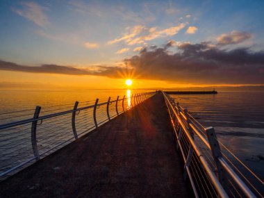 Ogden Point Breakwater gün batımı, Victoria BC
