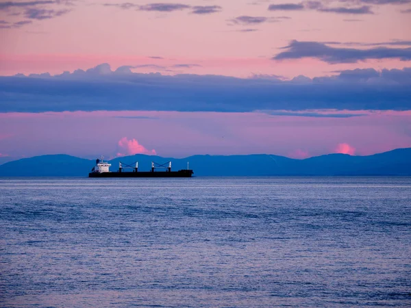 Gran buque de carga en el Océano Pacífico — Foto de Stock