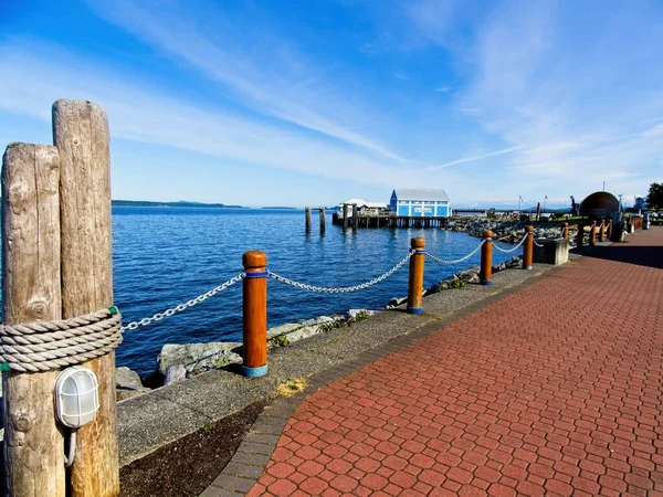 Passeio Beira Mar Espetacular Costa Sidney Vancouver Island Canadá — Fotografia de Stock