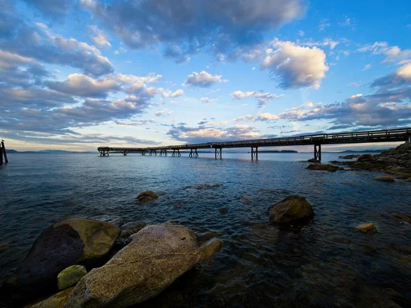 Espectacular Costa Sidney Vancouver Island Canadá Tiempo Puesta Del Sol — Foto de Stock