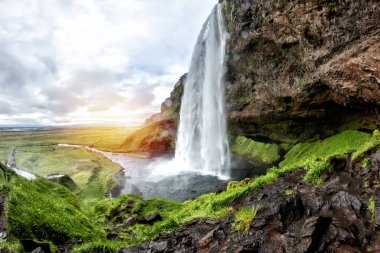 Seljalandsfoss Şelalesi Izlanda peyzaj