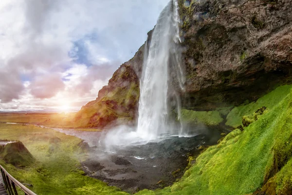 Seljalandsfoss Cascada Islandia Paisaje — Foto de Stock