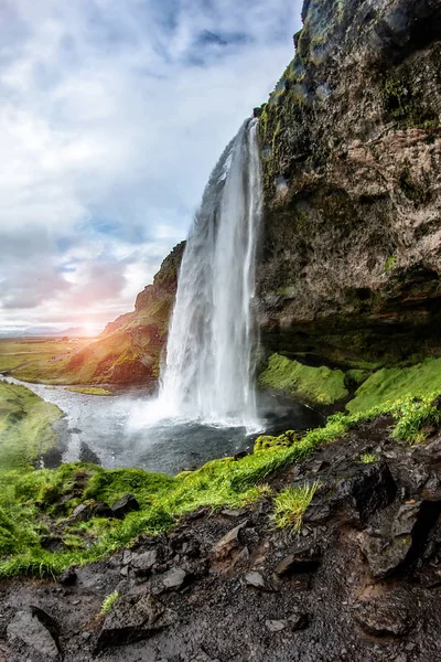 セリャラントスフォス滝アイスランドの風景 — ストック写真