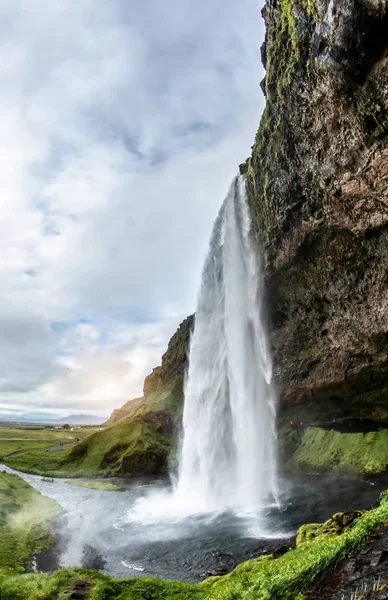 Seljalandsfoss Vízesés Izland Táj — Stock Fotó