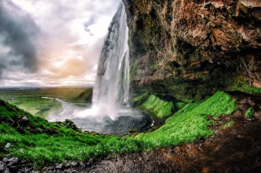 Seljalandsfoss Şelalesi Izlanda peyzaj