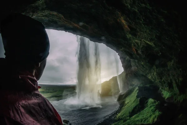 Seljalandsfoss Vattenfall Islands Landskap — Stockfoto