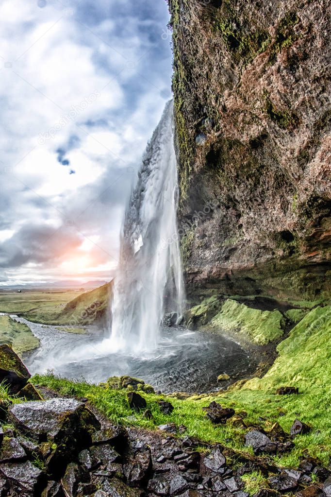 Seljalandsfoss waterfall Iceland landscape