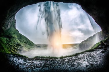 Seljalandsfoss Şelalesi Izlanda peyzaj