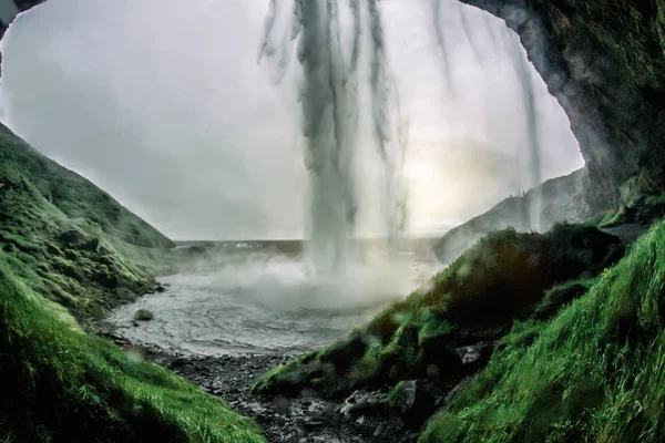 Seljalandsfoss Vízesés Izland Táj — Stock Fotó