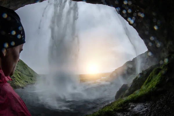 塞兰德斯福斯瀑布冰岛景观 — 图库照片