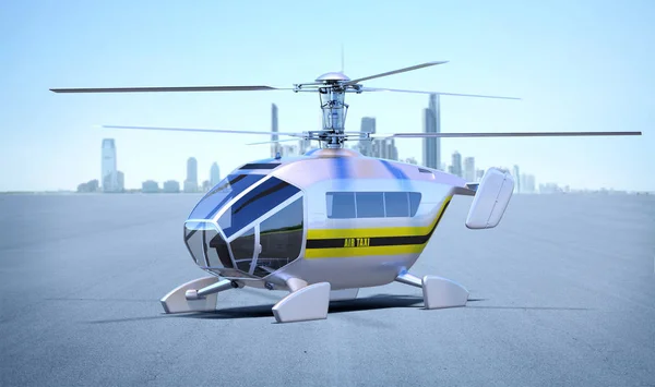 Illustration Helicopter Standing Asphalt — Stock Photo, Image