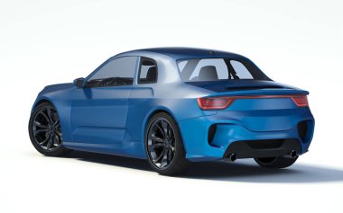 Markasız, jenerik konsept bir arabanın 3 boyutlu çizimi