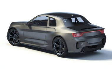 Markasız, jenerik konsept bir arabanın 3 boyutlu çizimi