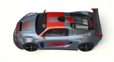 Markasız, jenerik konsept bir arabanın 3 boyutlu çizimi