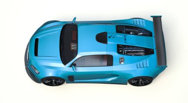 Markasız, jenerik konsept bir arabanın 3 boyutlu çizimi