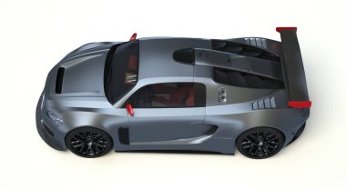 Markasız, jenerik konsept bir arabanın 3 boyutlu çizimi