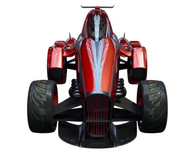 Markasız, jenerik konsept bir arabanın 3 boyutlu çizimi