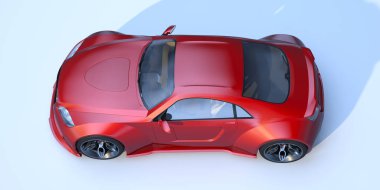 Markasız, jenerik konsept bir arabanın 3 boyutlu çizimi