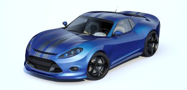 Markasız, jenerik konsept bir arabanın 3 boyutlu çizimi