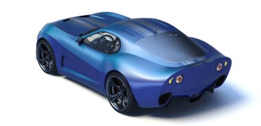 Markasız, jenerik konsept bir arabanın 3 boyutlu çizimi