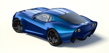 Markasız, jenerik konsept bir arabanın 3 boyutlu çizimi