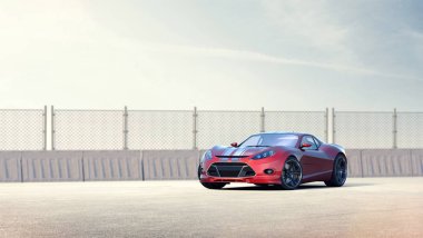 Markasız, jenerik konsept bir arabanın 3 boyutlu çizimi