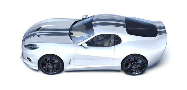 ブランドのない一般的な概念車の3Dレンダリング — ストック写真