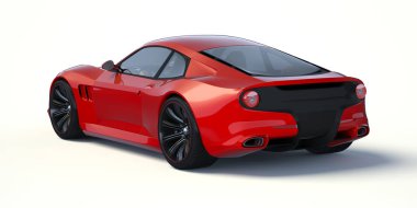 Markasız, jenerik konsept bir arabanın 3 boyutlu çizimi