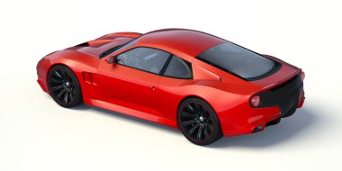 Markasız, jenerik konsept bir arabanın 3 boyutlu çizimi