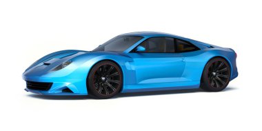 Markasız, jenerik konsept bir arabanın 3 boyutlu çizimi