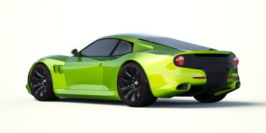 Markasız, jenerik konsept bir arabanın 3 boyutlu çizimi