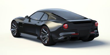 Markasız, jenerik konsept bir arabanın 3 boyutlu çizimi