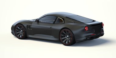 Markasız, jenerik konsept bir arabanın 3 boyutlu çizimi