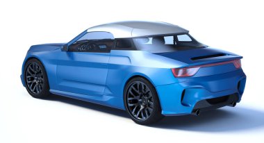 Markasız, jenerik konsept bir arabanın 3 boyutlu çizimi