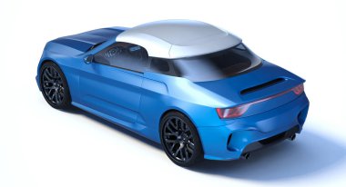 Markasız, jenerik konsept bir arabanın 3 boyutlu çizimi