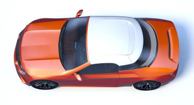 Markasız, jenerik konsept bir arabanın 3 boyutlu çizimi