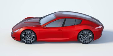 Markasız, jenerik konsept bir arabanın 3 boyutlu çizimi