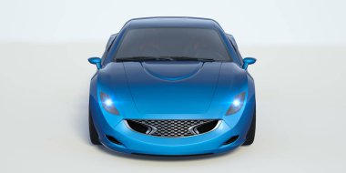 Markasız, jenerik konsept bir arabanın 3 boyutlu çizimi