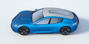 Markasız, jenerik konsept bir arabanın 3 boyutlu çizimi