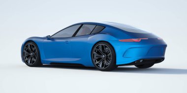 Markasız, jenerik konsept bir arabanın 3 boyutlu çizimi