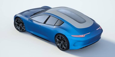 Markasız, jenerik konsept bir arabanın 3 boyutlu çizimi