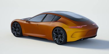 Markasız, jenerik konsept bir arabanın 3 boyutlu çizimi