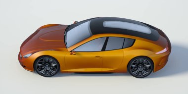 Markasız, jenerik konsept bir arabanın 3 boyutlu çizimi