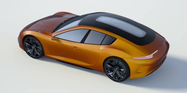 Markasız, jenerik konsept bir arabanın 3 boyutlu çizimi