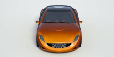 Markasız, jenerik konsept bir arabanın 3 boyutlu çizimi