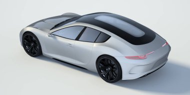 Markasız, jenerik konsept bir arabanın 3 boyutlu çizimi