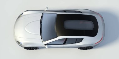 Markasız, jenerik konsept bir arabanın 3 boyutlu çizimi