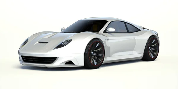 Rendering Una Concept Car Generica Senza Marchio — Foto Stock